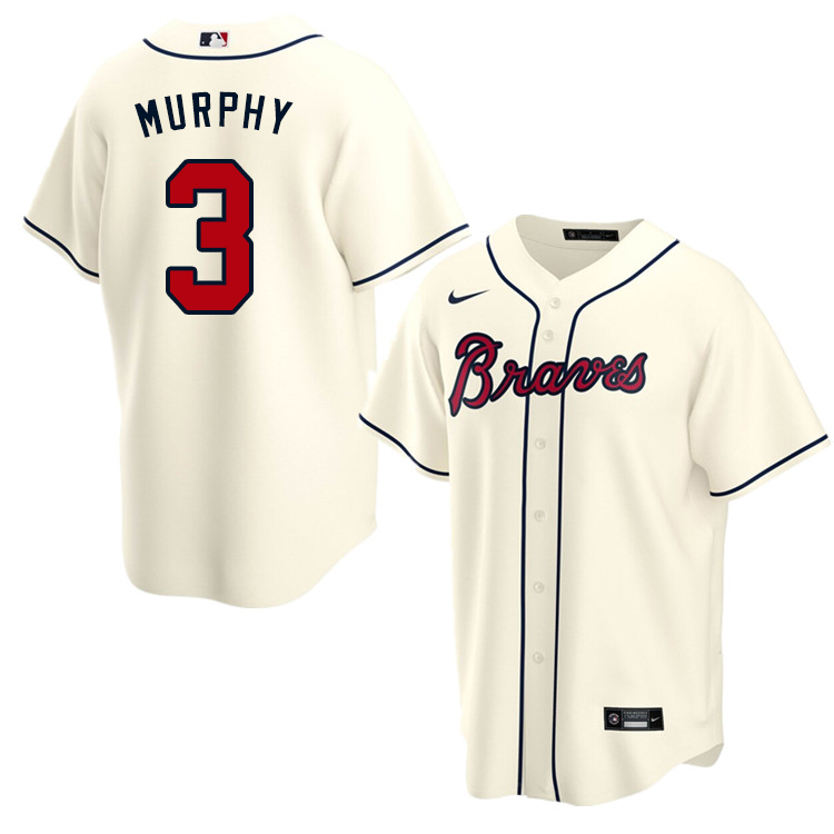 Nike Men #3 Dale Murphy Atlanta Braves Baseball Jerseys Sale-Cream